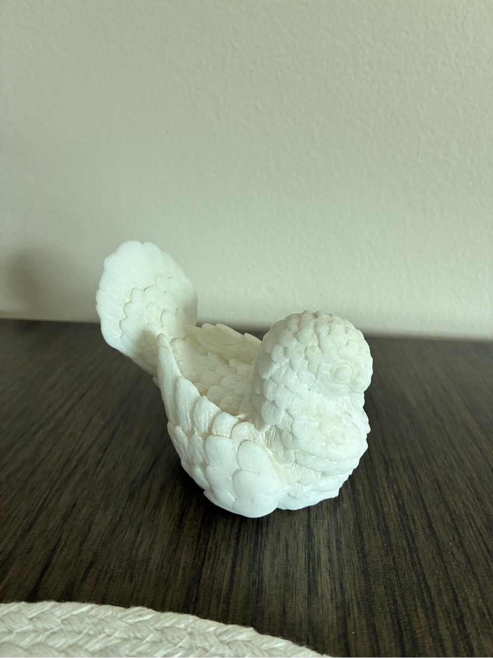 Alabaster White Decorative Ceramic Dove Figurine